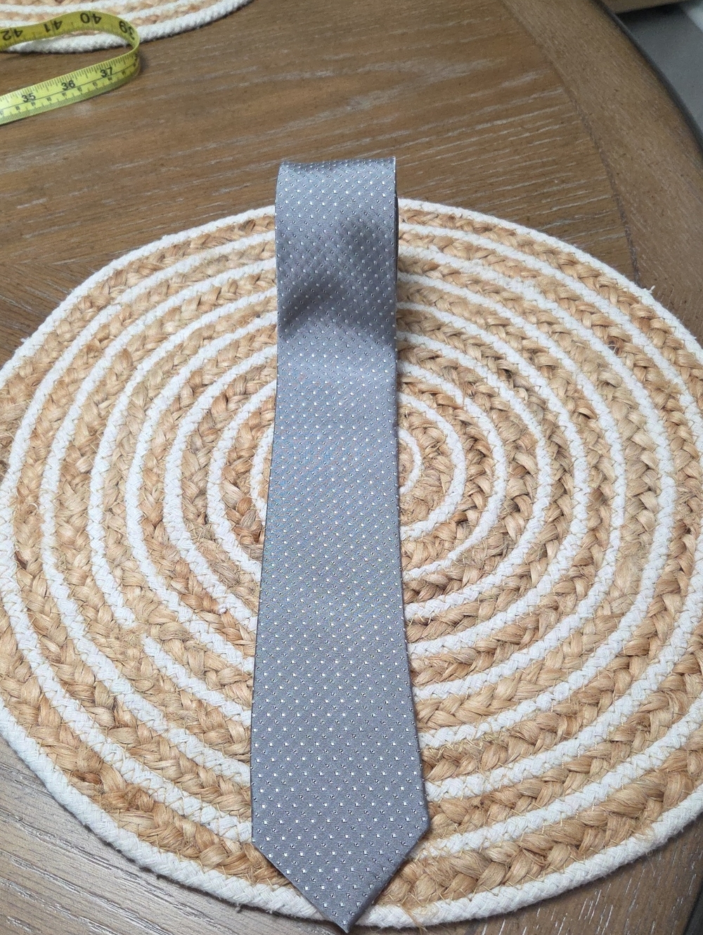 Bespoke Grey Microdot Mens Dress Tie 2.5x59